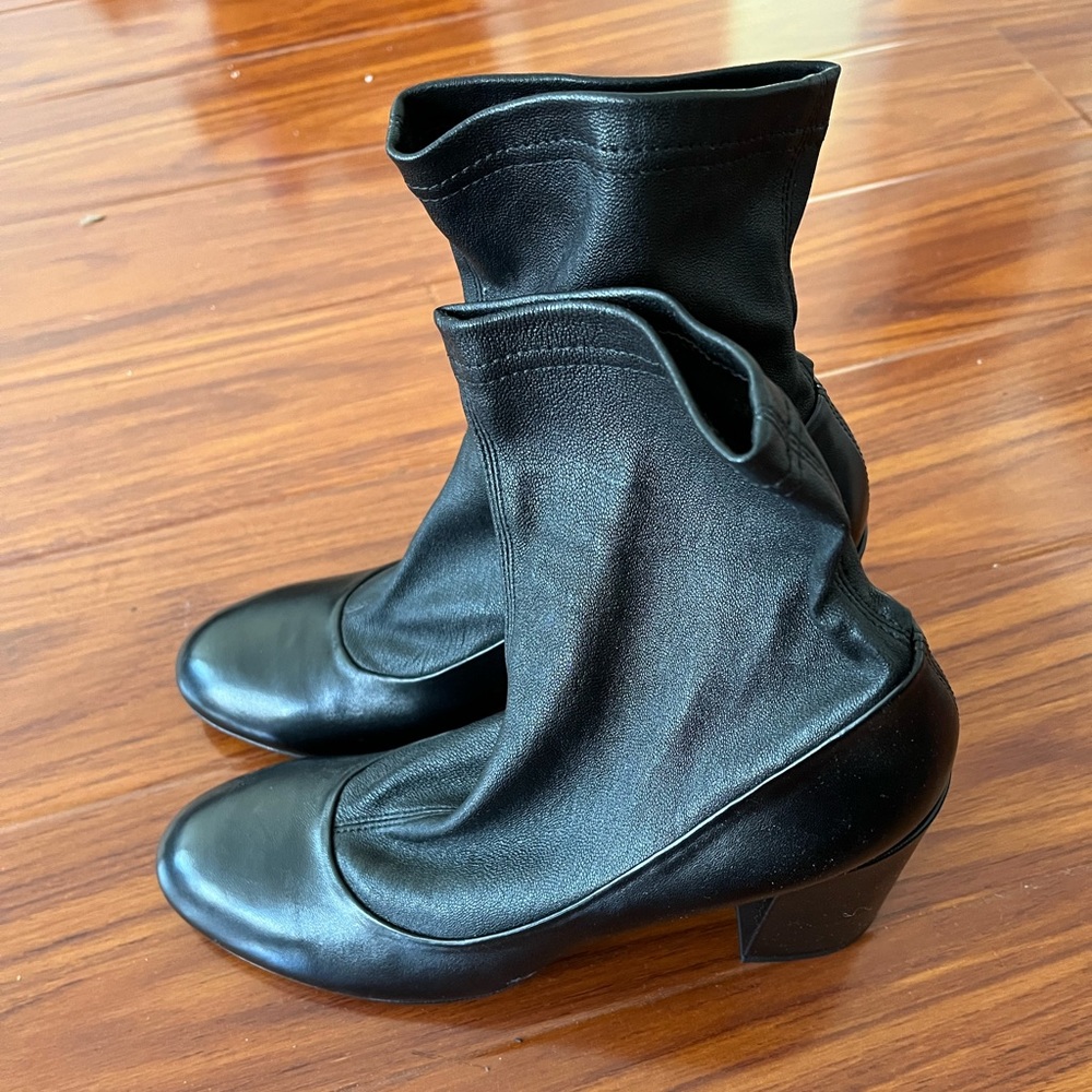 Attilio Giusti Leombruni AGL $465 Boot 39/8.5 Black Heel Shoes New in Box